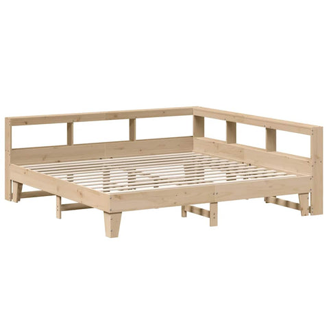 vidaXL Bookcase Bed without Mattress 200x200cm Solid Wood Pine