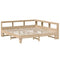 vidaXL Bookcase Bed without Mattress 200x200cm Solid Wood Pine