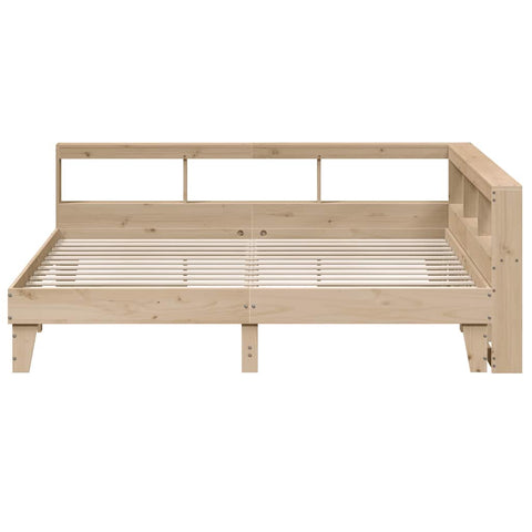 vidaXL Bookcase Bed without Mattress 200x200cm Solid Wood Pine