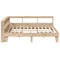 vidaXL Bookcase Bed without Mattress 200x200cm Solid Wood Pine