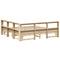 vidaXL Bookcase Bed without Mattress 200x200cm Solid Wood Pine