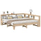 vidaXL Bookcase Bed without Mattress 200x200cm Solid Wood Pine