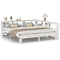 vidaXL Bookcase Bed without Mattress White 200x200cm Solid Wood Pine