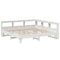 vidaXL Bookcase Bed without Mattress White 200x200cm Solid Wood Pine