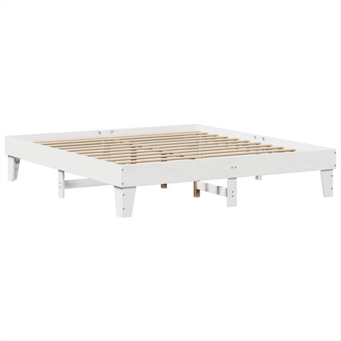 vidaXL Bookcase Bed without Mattress White 180x200cm Solid Wood Pine