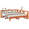 vidaXL Bookcase Bed without Mattress Wax Brown 180x200cm Solid Wood Pine