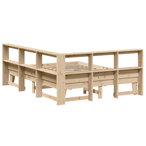 vidaXL Bookcase Bed without Mattress 160x200cm Solid Wood Pine