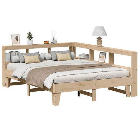 vidaXL Bookcase Bed without Mattress 160x200cm Solid Wood Pine