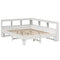 vidaXL Bookcase Bed without Mattress White 150x200cm Solid Wood Pine