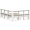 vidaXL Bookcase Bed without Mattress White 150x200cm Solid Wood Pine