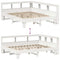 vidaXL Bookcase Bed without Mattress White 150x200cm Solid Wood Pine