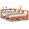 vidaXL Bookcase Bed without Mattress Wax Brown 140x200cm Solid Wood Pine