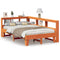 vidaXL Bookcase Bed without Mattress Wax Brown 120x200cm Solid Wood Pine