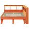 vidaXL Bookcase Bed without Mattress Wax Brown 120x200cm Solid Wood Pine
