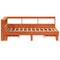 vidaXL Bookcase Bed without Mattress Wax Brown 120x200cm Solid Wood Pine
