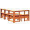 vidaXL Bookcase Bed without Mattress Wax Brown 120x200cm Solid Wood Pine