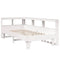 vidaXL Bookcase Bed without Mattress White 100x200cm Solid Wood Pine