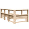 vidaXL Bookcase Bed without Mattress 90x200cm Solid Wood Pine