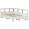 vidaXL Bookcase Bed without Mattress White 140x190cm Solid Wood Pine