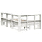 vidaXL Bookcase Bed without Mattress White 140x190cm Solid Wood Pine