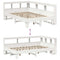vidaXL Bookcase Bed without Mattress White 140x190cm Solid Wood Pine