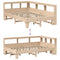 vidaXL Bookcase Bed without Mattress 135x190cm Double Solid Wood Pine