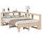 vidaXL Bookcase Bed without Mattress 135x190cm Double Solid Wood Pine