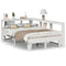 vidaXL Bookcase Bed without Mattress White 135x190cm Double Solid Wood Pine