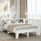 vidaXL Bookcase Bed without Mattress White 135x190cm Double Solid Wood Pine