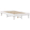 vidaXL Bookcase Bed without Mattress White 135x190cm Double Solid Wood Pine