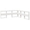 vidaXL Bookcase Bed without Mattress White 135x190cm Double Solid Wood Pine