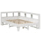 vidaXL Bookcase Bed without Mattress White 120x190cm Small Double Solid Wood Pine
