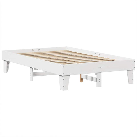 vidaXL Bookcase Bed without Mattress White 120x190cm Small Double Solid Wood Pine