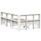 vidaXL Bookcase Bed without Mattress White 120x190cm Small Double Solid Wood Pine