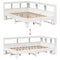 vidaXL Bookcase Bed without Mattress White 120x190cm Small Double Solid Wood Pine