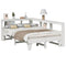 vidaXL Bookcase Bed without Mattress White 120x190cm Small Double Solid Wood Pine
