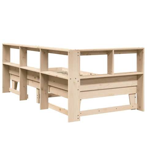 vidaXL Bookcase Bed without Mattress 90x190cm Solid Wood Pine