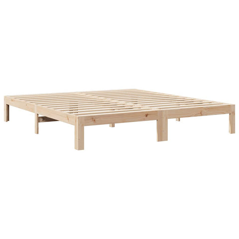 vidaXL Family Bed Frame No Mattress 240x200 cm Solid Wood Pine