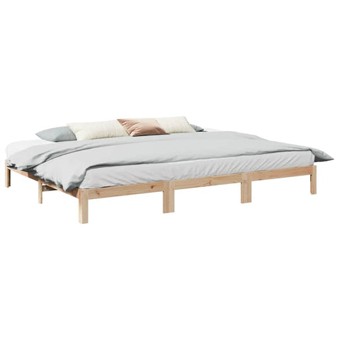 vidaXL Family Bed Frame No Mattress 240x200 cm Solid Wood Pine