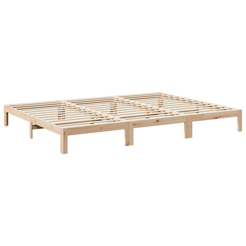 vidaXL Family Bed Frame No Mattress 270x200 cm Solid Wood Pine