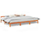 vidaXL Family Bed Frame No Mattress Wax Brown 240x200 cm Solid Wood Pine