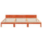 vidaXL Family Bed Frame No Mattress Wax Brown 240x200 cm Solid Wood Pine