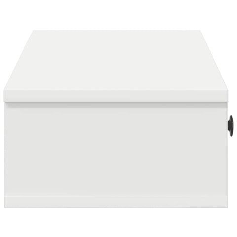 vidaXL Wall Shelf with Drawers White 60x25x15 cm Engineered Wood