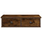 vidaXL Wall Shelf with Drawers Smoked Oak 60x25x15 cm Engineered Wood