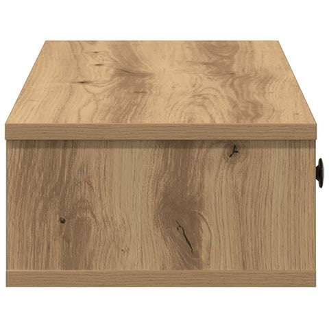 vidaXL Wall Shelf with Drawers Artisian Oak 60x25x15 cm Engineered Wood