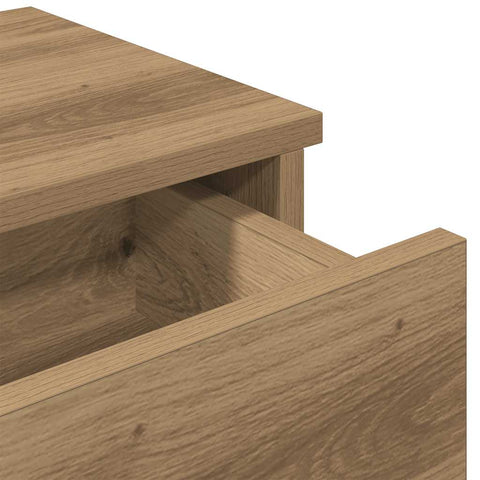 vidaXL Wall Shelf with Drawers Artisian Oak 60x25x15 cm Engineered Wood