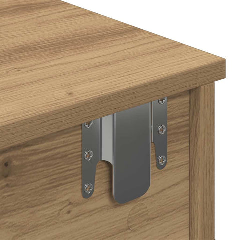vidaXL Wall Shelf with Drawers Artisian Oak 60x25x15 cm Engineered Wood