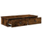 vidaXL Wall Shelf with Drawers Smoked Oak 80x31x17 cm Engineered Wood