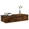 vidaXL Wall Shelf with Drawers Smoked Oak 80x31x17 cm Engineered Wood