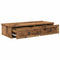 vidaXL Wall Shelf with Drawers Old Wood 80x31x17 cm Engineered Wood